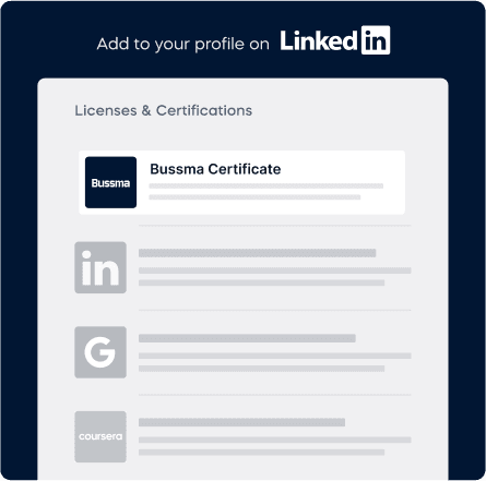 Share certificate on LinkedIn